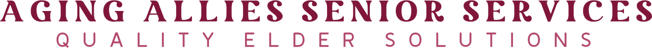 Logo text reading: Aging Allies Senior Services | Quality Elder Solutions